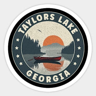 Taylors Lake Georgia Sunset Sticker